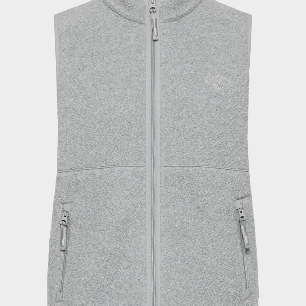 TNA Aritzia Polartec Thermal Mockneck Vest Grey 2xS - Picture 3 of 5